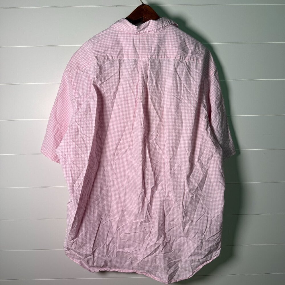 Ralph Lauren Classic Fit Mens Short Sleeve Button Down Shirt Sz 3 XLT Tall Pink - Picture 3 of 5